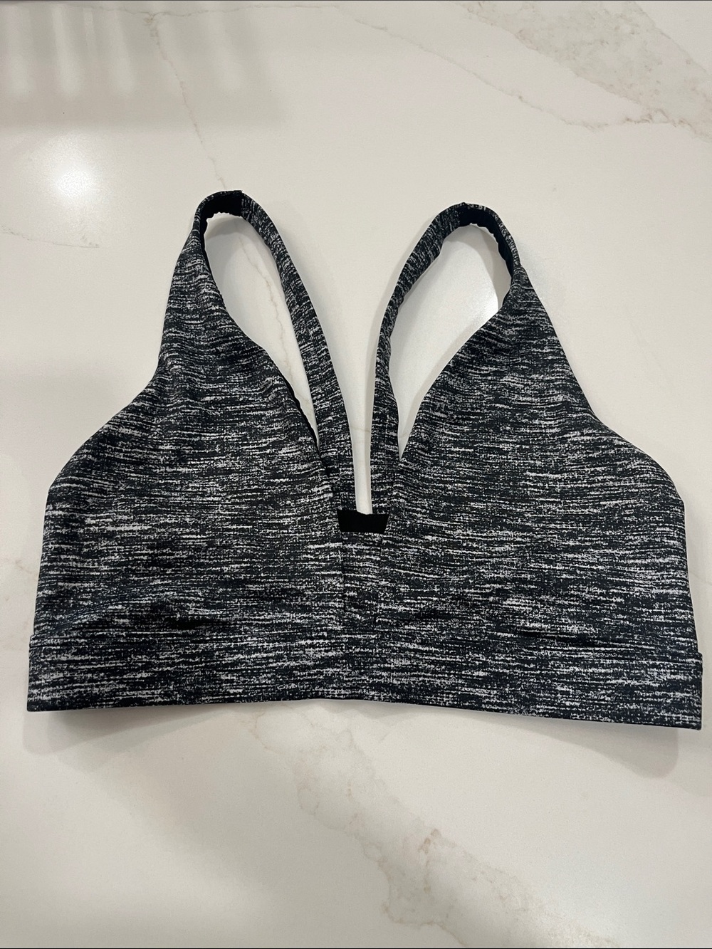 Victoria's Secret Heathered Black & White Sports Bra